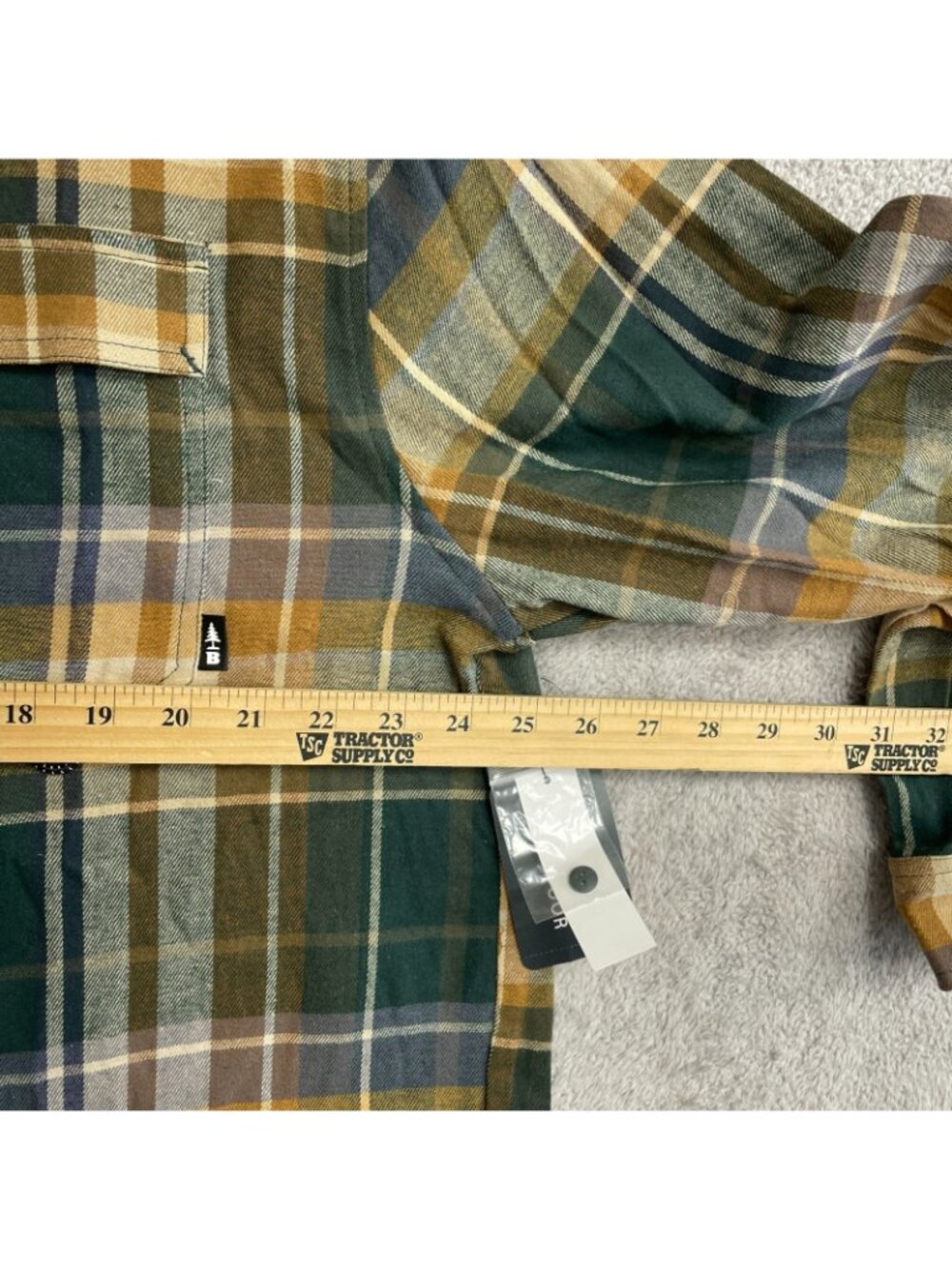 NWT Bass Outdoor Men's XL Stretch Flannel Plaid Button up Shirt Outdoor J2038 - Picture 7 of 14